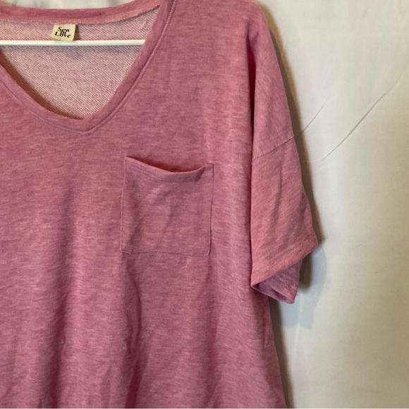 Sew in Love Women’s Short Sleeve V-Neck Light Plum Heathered Size Large - Picture 2 of 11